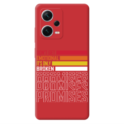 Xiaomi Poco X5 Dont Get Emotional Red Colored Silicone TPU Θήκη