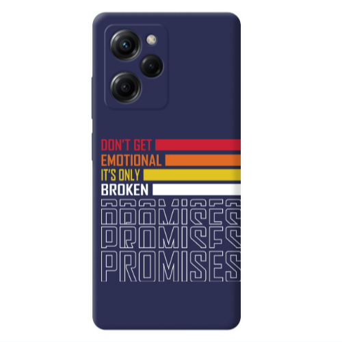 Xiaomi Poco X5 Pro Dont Get Emotional Dark blue Colored Silicone TPU Θήκη