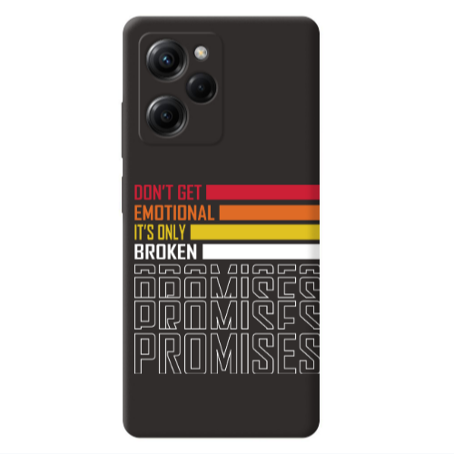Xiaomi Poco X5 Pro Dont Get Emotional Black Colored Silicone TPU Θήκη