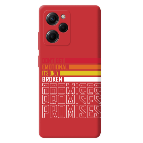 Xiaomi Poco X5 Pro Dont Get Emotional Red Colored Silicone TPU Θήκη