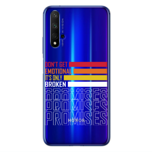 Huawei Nova 5 T Dont Get Emotional Transparent Silicone TPU Θήκη