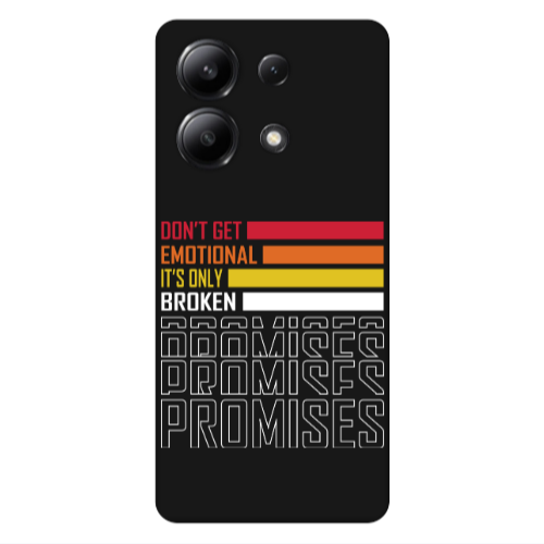 Xiaomi Redmi Note 13 4G Dont Get Emotional Black Colored Silicone TPU Θήκη
