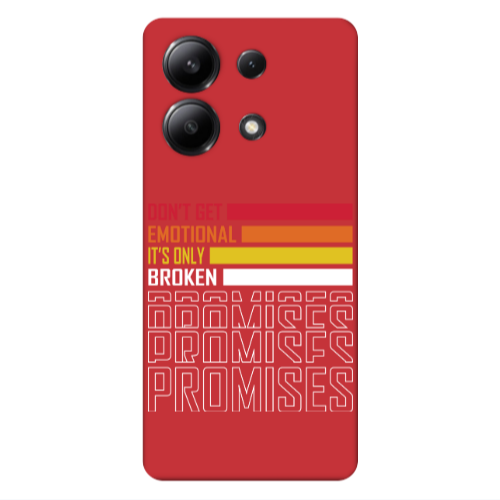 Xiaomi Redmi Note 13 4G Dont Get Emotional Red Colored Silicone TPU Θήκη