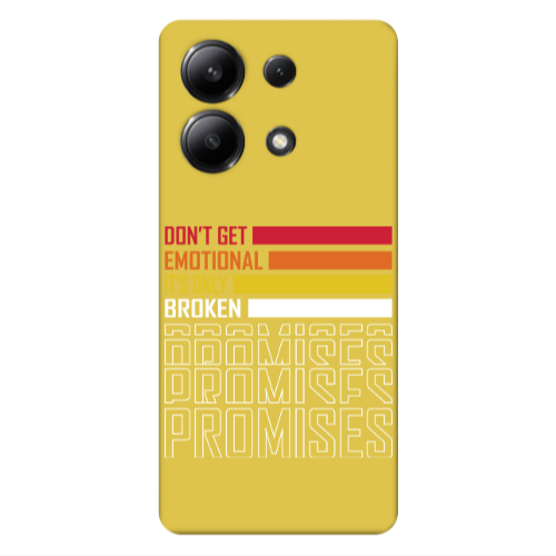 Xiaomi Redmi Note 13 4G Dont Get Emotional Yellow Colored Silicone TPU Θήκη