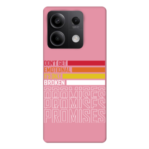 Xiaomi Redmi Note 13Pro 5G Dont Get Emotional Pink Colored Silicone TPU Θήκη