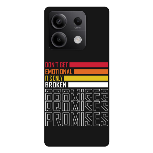 Xiaomi Redmi Note 13Pro 5G Dont Get Emotional Black Colored Silicone TPU Θήκη