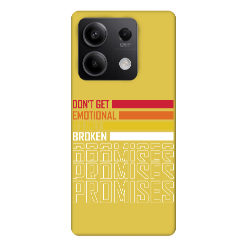 Xiaomi Redmi Note 13Pro 5G Dont Get Emotional Yellow Colored Silicone TPU Θήκη