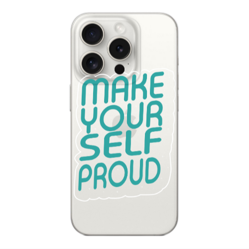 Apple Iphone 16 Pro Make Your Self Proud Transparent Silicone TPU Θήκη
