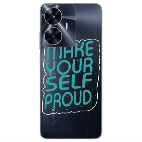 Realme Note 50 Make Your Self Proud Transparent Silicone TPU Θήκη