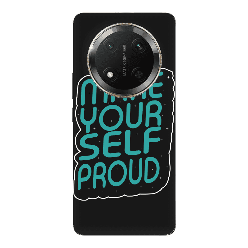 Honor Magic 7 Lite Make Your Self Proud Black Colored Silicone TPU Θήκη