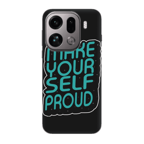 Oppo Find X9 Pro Make Your Self Proud Black Colored Silicone TPU Θήκη