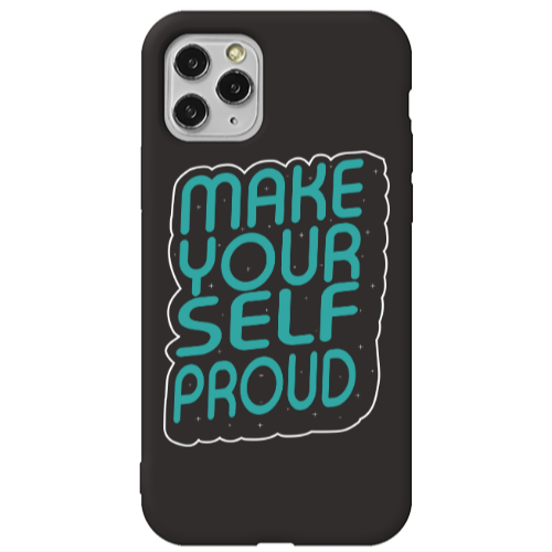 Apple iPhone 11 Pro Make Your Self Proud Black Colored Silicone TPU Θήκη