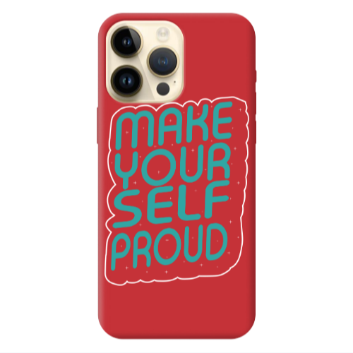 Apple iPhone 13 Pro Max Make Your Self Proud Red Colored Silicone TPU Θήκη