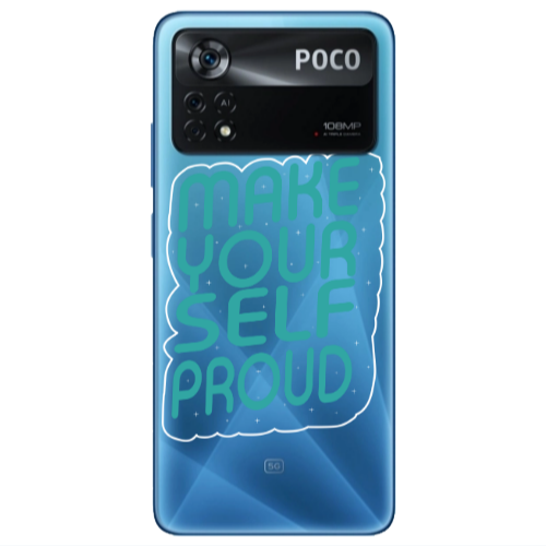 Xiaomi Poco X4 Pro Make Your Self Proud Transparent Silicone TPU Θήκη