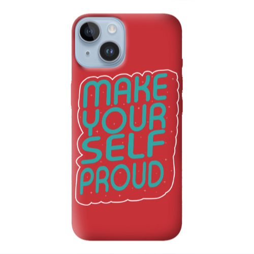 Apple iPhone 14 Plus Make Your Self Proud Red Colored Silicone TPU Θήκη