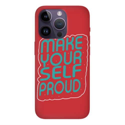 Apple iPhone 14 Pro  Make Your Self Proud Red Colored Silicone TPU Θήκη