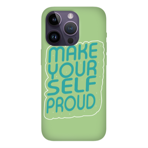 Apple iPhone 14 Pro Max Make Your Self Proud Light Green Colored Silicone TPU Θήκη