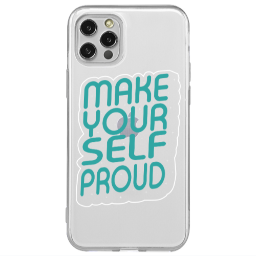 Apple iPhone 12 Pro Make Your Self Proud Transparent Silicone TPU Θήκη