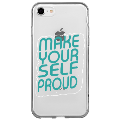 Apple iPhone 7 Make Your Self Proud Transparent Silicone TPU Θήκη