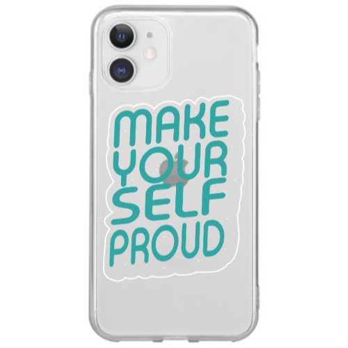 Apple iPhone 12 Mini Make Your Self Proud Transparent Silicone TPU Θήκη