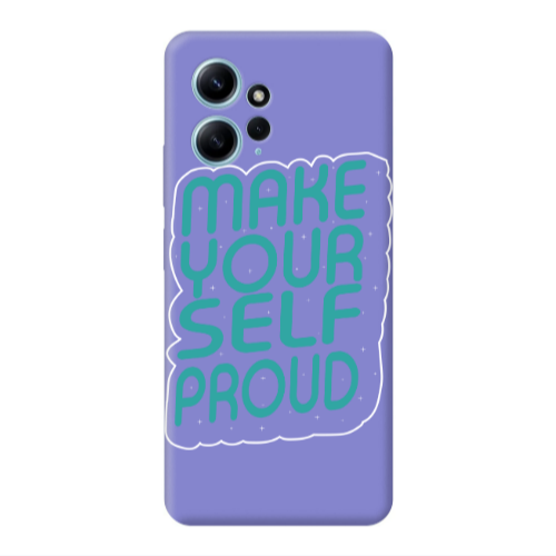 Xiaomi Redmi Note 12 4G Make Your Self Proud Purple Colored Silicone TPU Θήκη