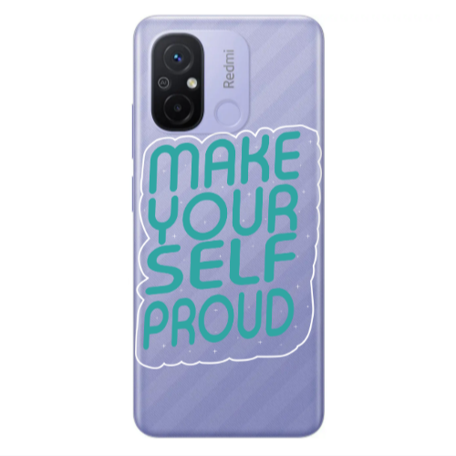 Xiaomi Redmi 12C Make Your Self Proud Transparent Silicone TPU Θήκη
