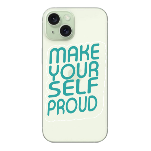 Apple iPhone 15 Make Your Self Proud Transparent Silicone TPU Θήκη