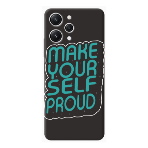 Xiaomi Redmi 12 Make Your Self Proud Black Colored Silicone TPU Θήκη