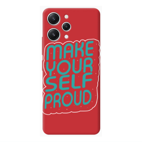 Xiaomi Redmi 12 Make Your Self Proud Red Colored Silicone TPU Θήκη