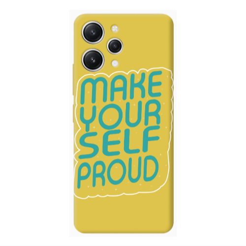 Xiaomi Redmi 12 Make Your Self Proud Yellow Colored Silicone TPU Θήκη