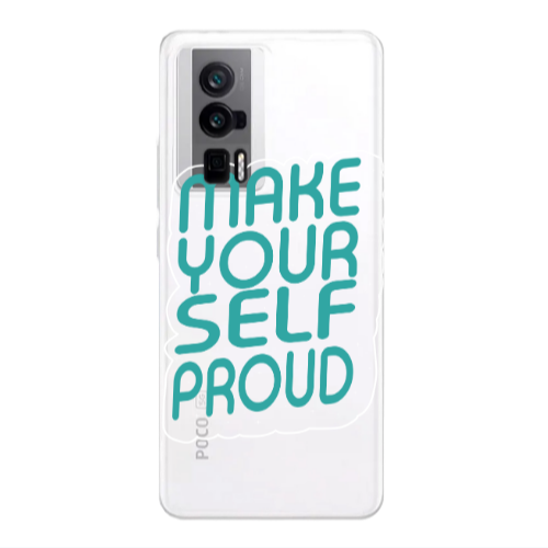 Xiaomi Poco F5 Pro Make Your Self Proud Transparent Silicone TPU Θήκη
