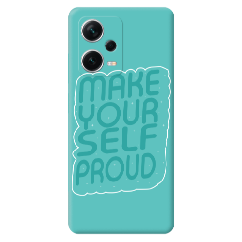Xiaomi Poco X5 Make Your Self Proud Turquoise Colored Silicone TPU Θήκη