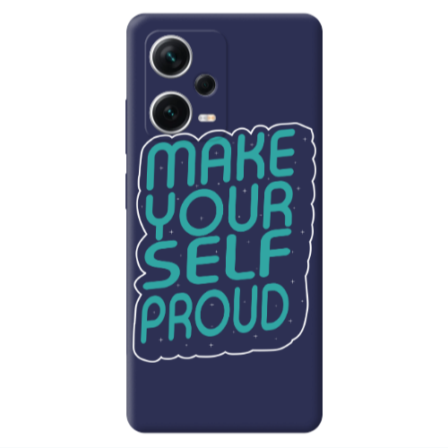Xiaomi Poco X5 Make Your Self Proud Dark blue Colored Silicone TPU Θήκη