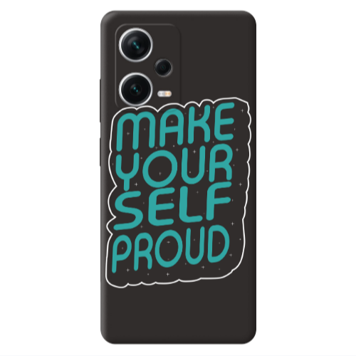 Xiaomi Poco X5 Make Your Self Proud Black Colored Silicone TPU Θήκη