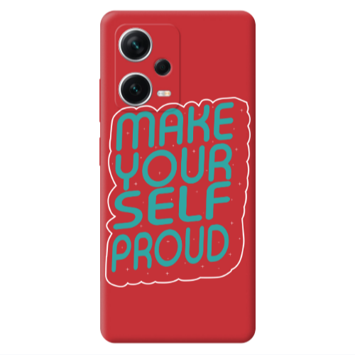 Xiaomi Poco X5 Make Your Self Proud Red Colored Silicone TPU Θήκη