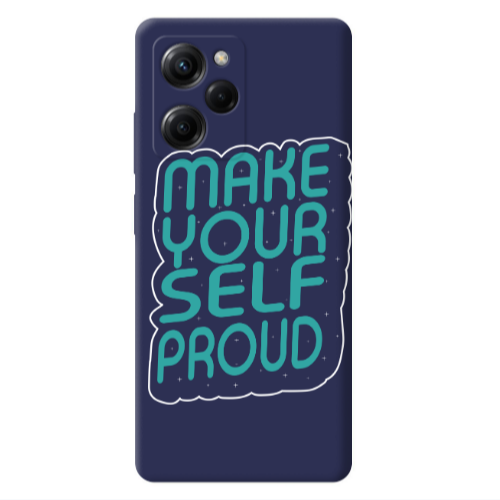 Xiaomi Poco X5 Pro Make Your Self Proud Dark blue Colored Silicone TPU Θήκη
