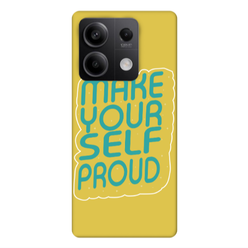 Xiaomi Redmi Note 13 5G Make Your Self Proud Yellow Colored Silicone TPU Θήκη