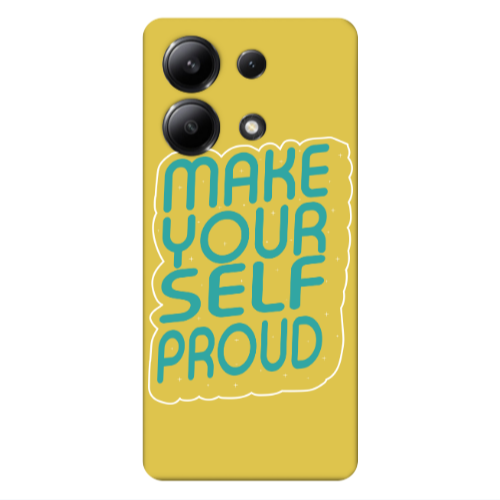 Xiaomi Redmi Note 13 4G Make Your Self Proud Yellow Colored Silicone TPU Θήκη