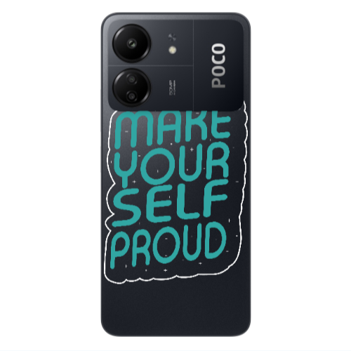 Xiaomi Poco C65 Make Your Self Proud Transparent Silicone TPU Θήκη