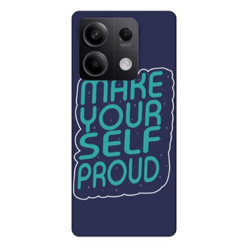 Xiaomi Redmi Note 13Pro 5G Make Your Self Proud Dark blue Colored Silicone TPU Θήκη