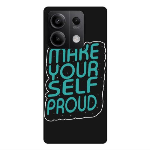 Xiaomi Redmi Note 13Pro 5G Make Your Self Proud Black Colored Silicone TPU Θήκη