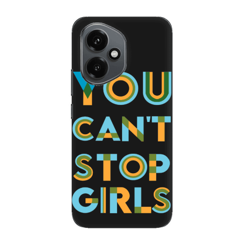 Honor Magic 400 You Cant Stop Girls Black Colored Silicone TPU Θήκη