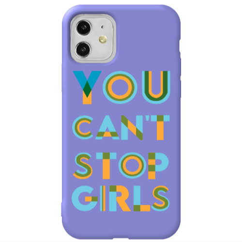 Apple iPhone 11  You Cant Stop Girls Purple Colored Silicone TPU Θήκη