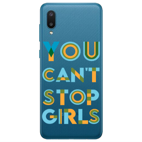 Samsung A02 You Cant Stop Girls Transparent Silicone TPU Θήκη