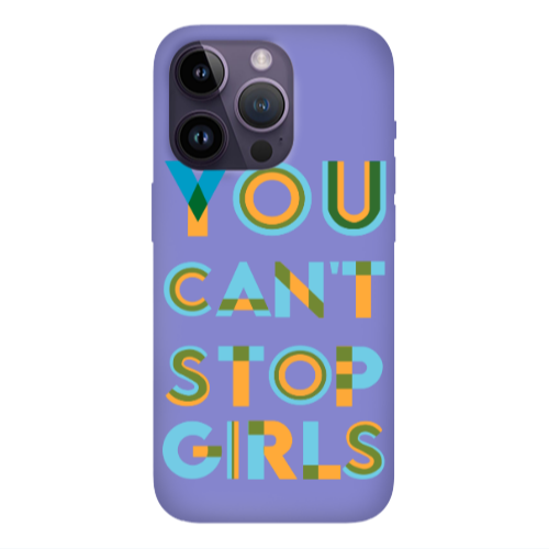 Apple iPhone 14 Pro  You Cant Stop Girls Purple Colored Silicone TPU Θήκη