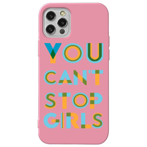 Apple iPhone 13 Pro You Cant Stop Girls Pink Colored Silicone TPU Θήκη