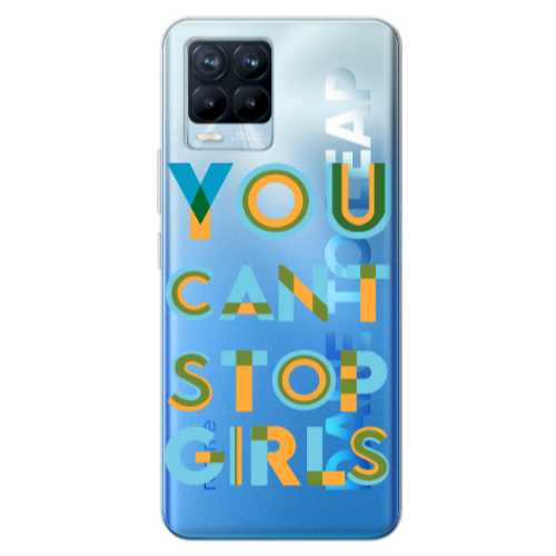 Realme 8 Pro You Cant Stop Girls Transparent Silicone TPU Θήκη