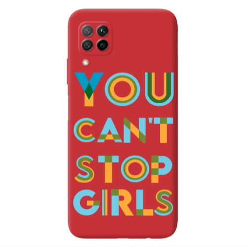 Huawei P40 Lite You Cant Stop Girls Red Colored Silicone TPU Θήκη