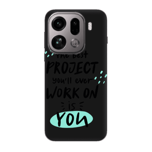 Oppo Find X9 Pro The Best Project Black Colored Silicone TPU Θήκη