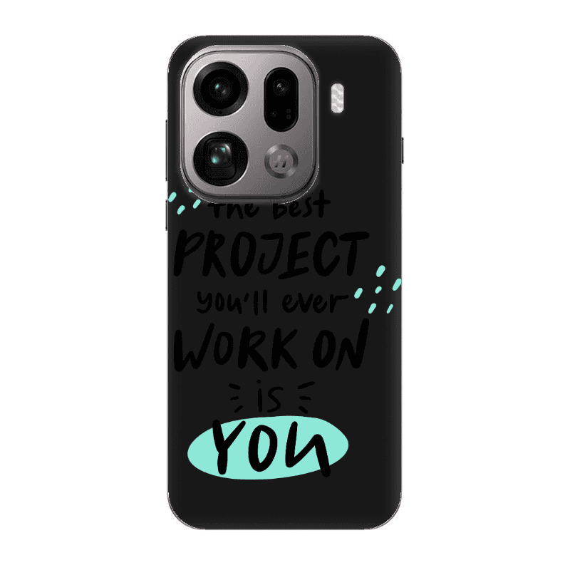 Oppo Find X9 Pro The Best Project Black Colored Silicone TPU Θήκη